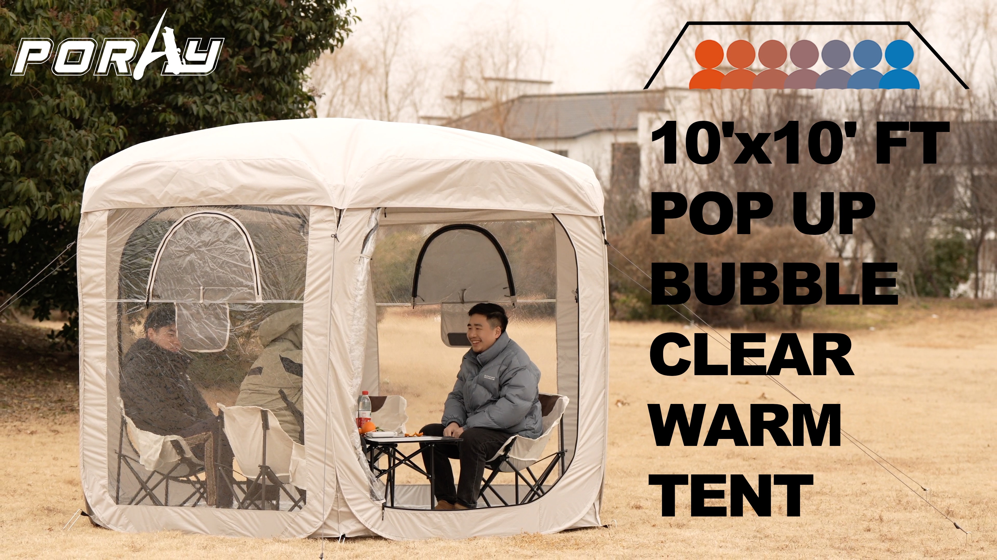 Amazon.com: Porayhut Pop up Bubble Tent Screen House 10'X10'Large